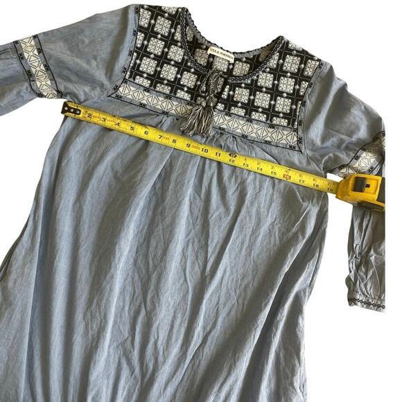 ULLA JOHNSON MINI DRESS AUGUST EMBROIDERED BLUE SZ 6 FRINGE AESTHETIC CORE - Picture 12 of 16